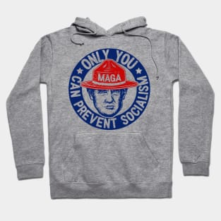 Ultra MAGA | Only You Can Prevent Socialism | We The People 1776 - 2022 | Blue Red - Darker Colors Hoodie